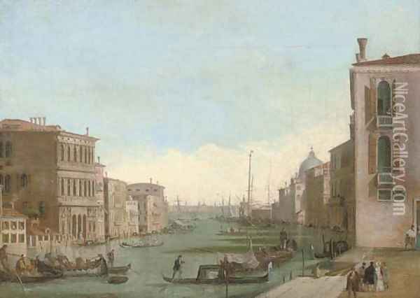 The Grand Canal, Venice Oil Painting - Giuseppe Bernardino Bison
