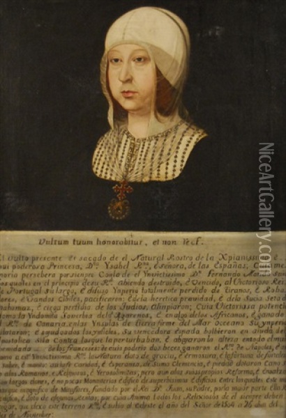 Isabel, Queen Of Castile Oil Painting - Juan De Flandes