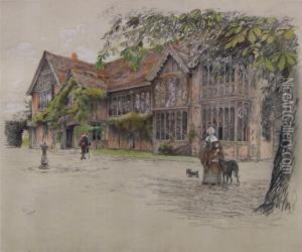 Ockwell's Manor, Berks Oil Painting - Cecil Charles Aldin