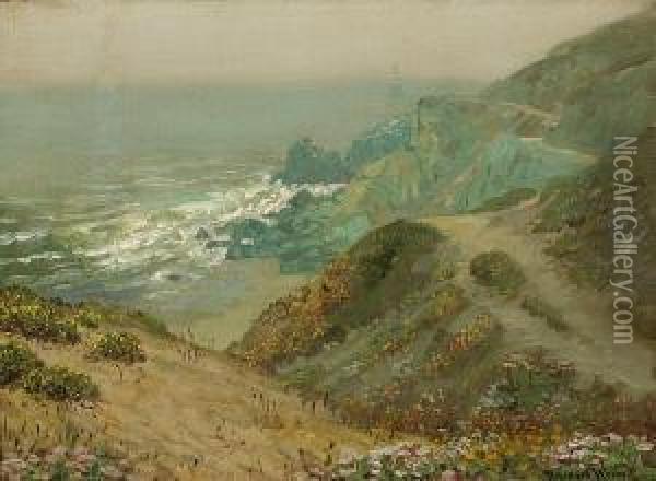 Coastal View Oil Painting - Theodore Wores