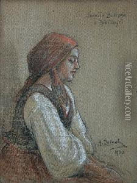Salusia Bolega Z Bienczyc (1900) Oil Painting - Kacper Zelechowski