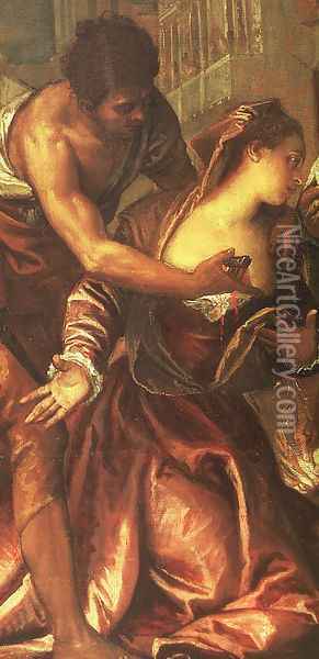 The Martyrdom and Last Communion of St. Lucy (detail) Oil Painting - Paolo Veronese (Caliari)