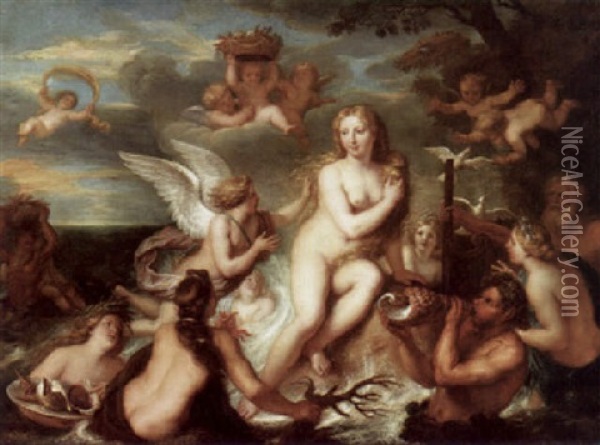 The Triumph Of Galatea Oil Painting - Michel Corneille the Younger