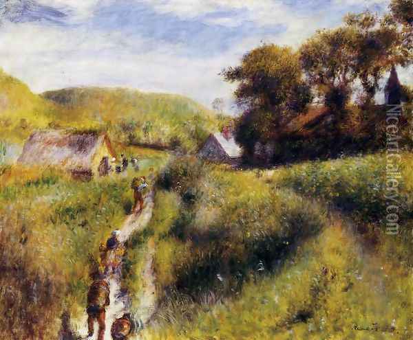 Grape Harvesters Oil Painting - Pierre Auguste Renoir