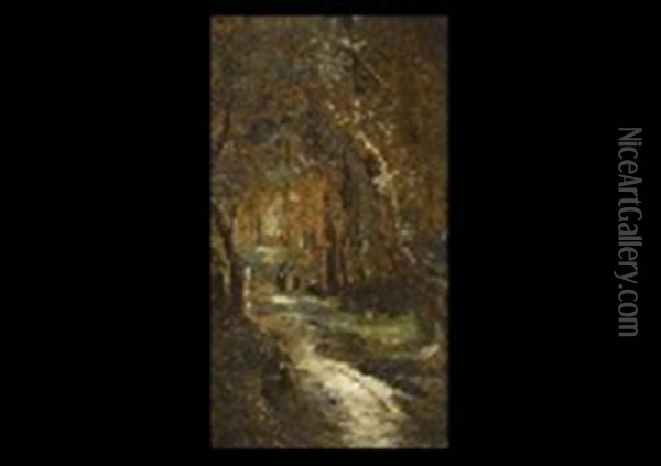 Landscape Of Pathways Oil Painting - Rene Tener