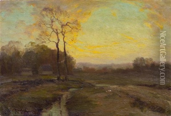 The Golden Hour, 1913 Oil Painting - Julian Onderdonk