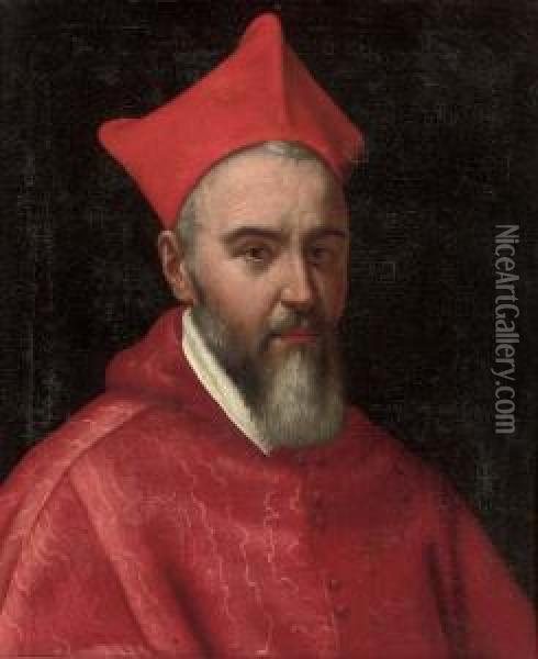 Portrait Of A Cardinal, Bust-length Oil Painting - Scipione Pulzone