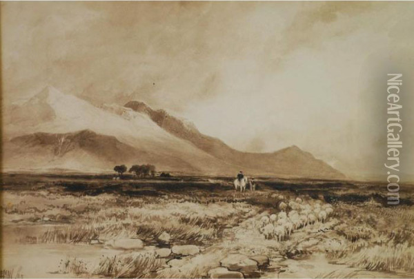 Ben Nevis Oil Painting - Edmund Morison Wimperis