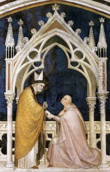 Consecration of the Chapel (detail) 1317 Oil Painting - Louis de Silvestre
