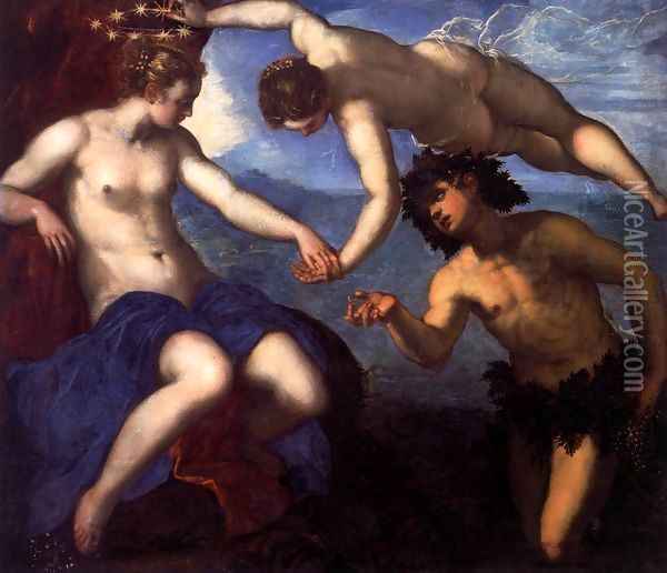 Bacchus, Venus and Ariadne Oil Painting - Paolo Veronese (Caliari)