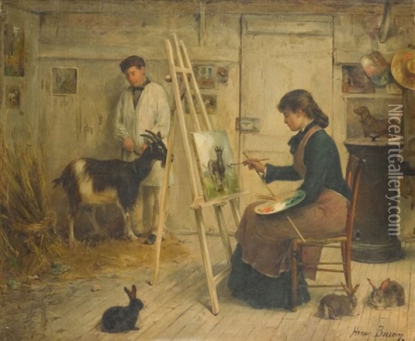 L'artiste Peintre Oil Painting - Henry Bacon