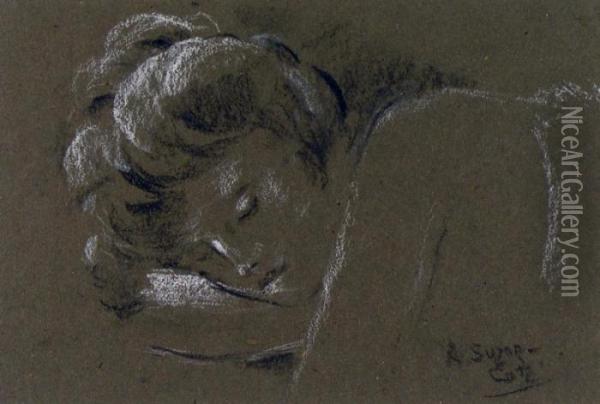 Sleeping Girl Oil Painting - Marc-Aurele Foy De Suzor-Cote