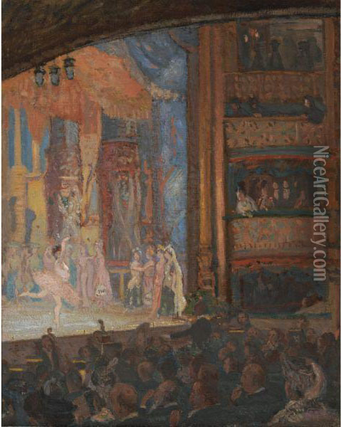 A Ballet At The Alhambra Oil Painting - Spencer Frederick Gore