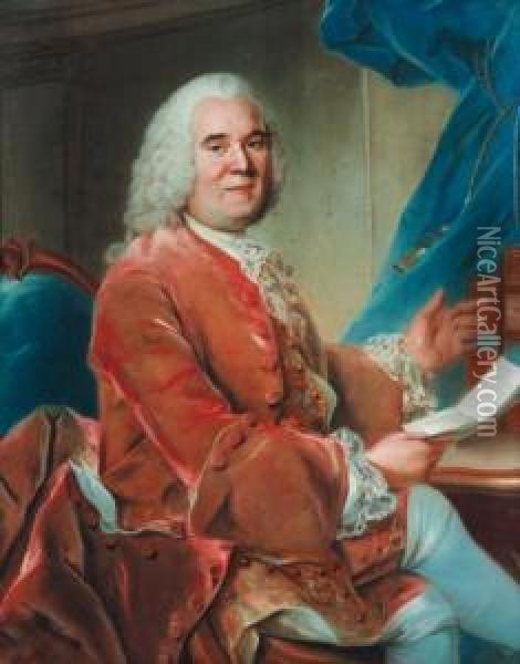 Portrait D'un Gentilhomme En Habitrouge Oil Painting - Louis Vigee