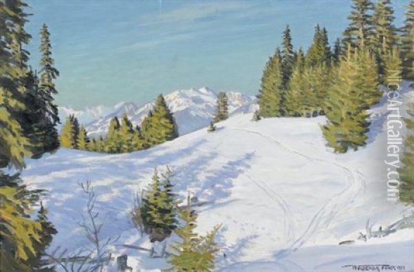 Sonniger Winternachmittag Oil Painting - Waldemar Theophil Fink