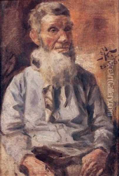 Portrait De Paysan Oil Painting - Ilya Repin