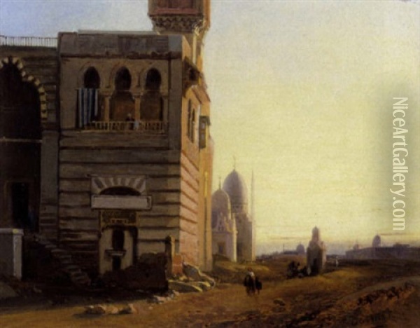 Les Tombeaux Des Kalifs Au Maroc Oil Painting - Francois Antoine Bossuet