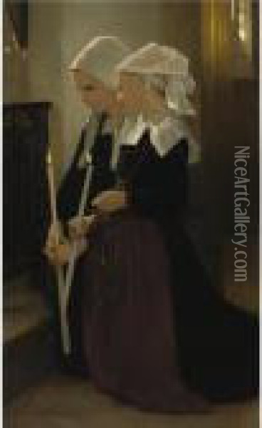 Le Voeu A Sainte-anne-d'auray Oil Painting - William-Adolphe Bouguereau