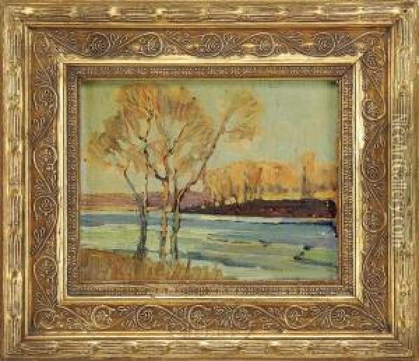 Pair Of Landscapes Oil Painting - Carl Harold Nordstrom
