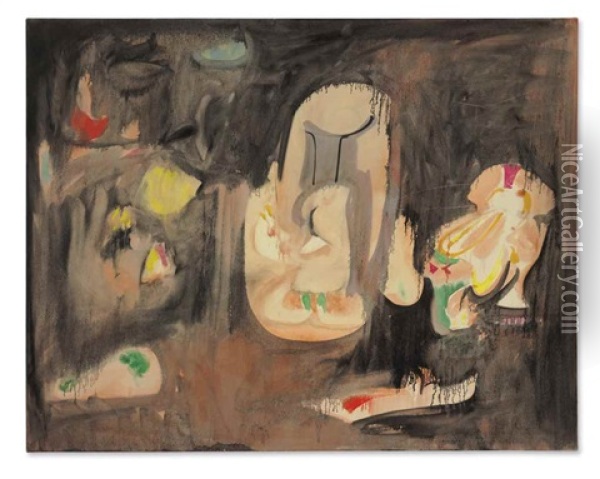 Untitled (pastoral) Oil Painting - Arshile Gorky