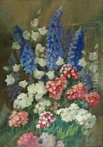 Flowerpiece Oil Painting - James Gray