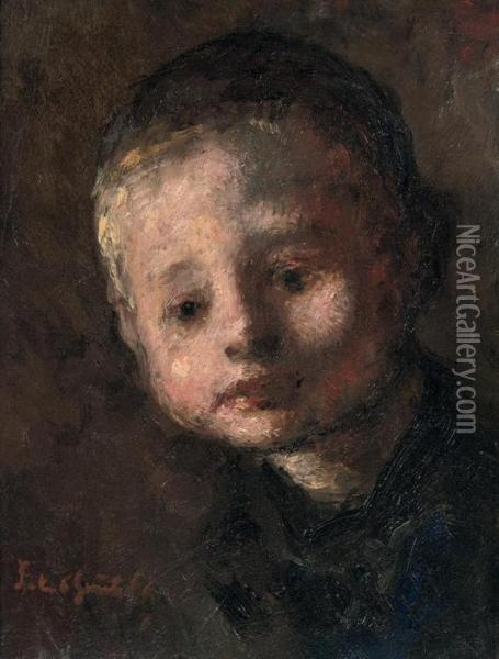 Boby: Portrait Of The Son Of The Artist Oil Painting - Jakob Smits