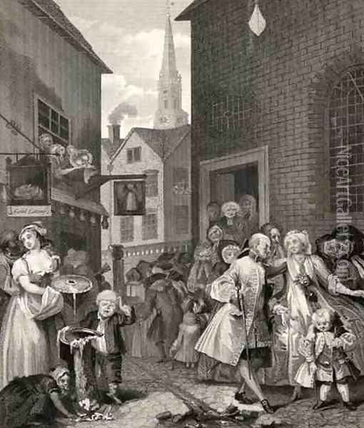 Times of the Day Noon from The Works of William Hogarth Oil Painting - William Hogarth