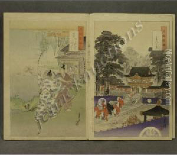 Japanese Woodblock Prints Oil Painting - Ogata Gekko