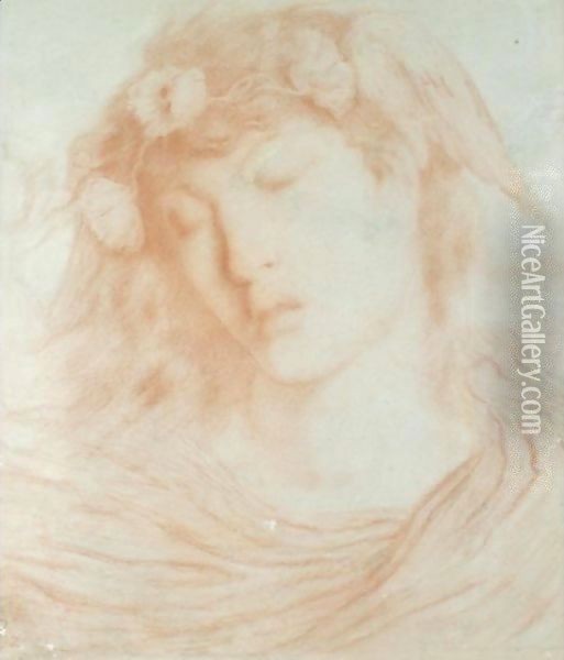 Hypnos, The God Of Sleep Oil Painting - Simeon Solomon