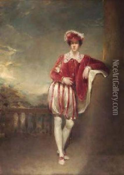 The Actor William Betty In Theatrical Costume Oil Painting - Andrew Geddes