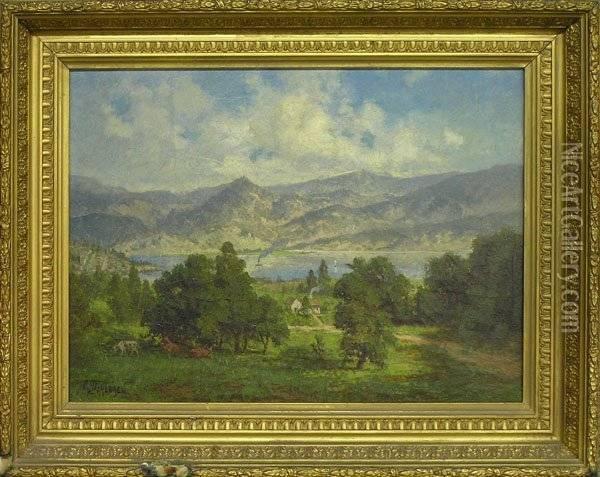 View Of California Hills Oil Painting - Carl Christian Dahlgren