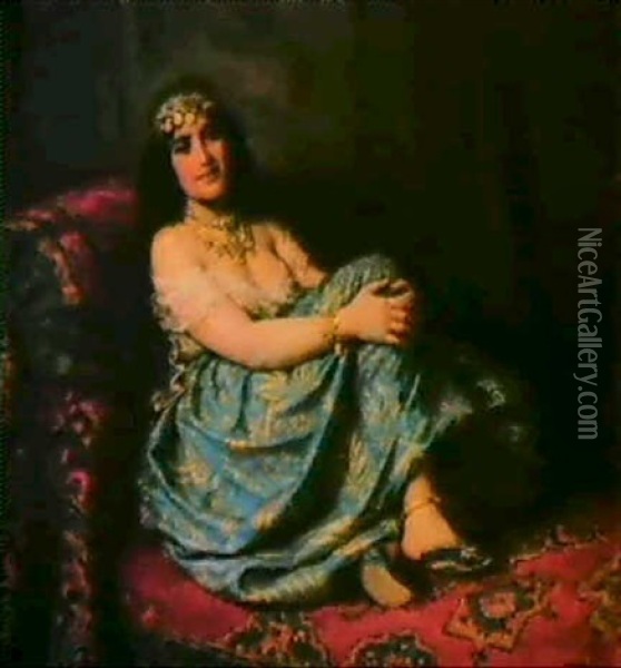 Orientalist Maiden Oil Painting - Jean Joseph Benjamin Constant