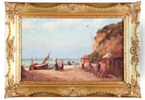 La Plage En Bretagne Oil Painting - Theodor Alexander Weber