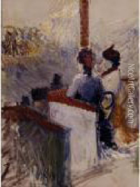 La Loge Oil Painting - Henri De Toulouse-Lautrec