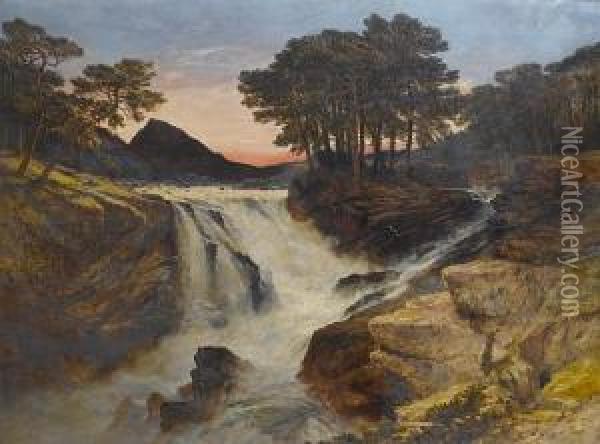 Midsummer Midnight, Norway Oil Painting - William Edward West