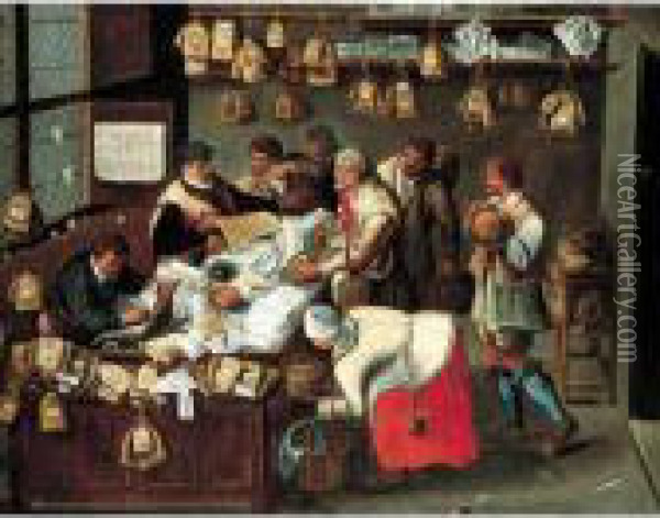 The Tax Collectors Oil Painting - Pieter The Elder Brueghel
