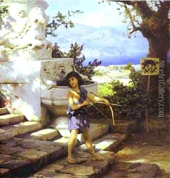A Dangerous Game Detail 2 1880s Oil Painting - Henryk Hector Siemiradzki