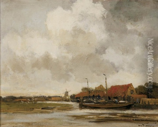 Dutch Landscape Oil Painting - Willem George Frederik Jansen