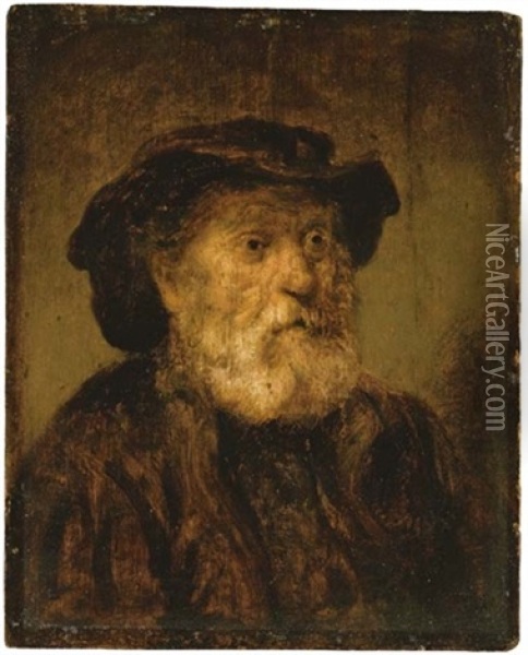 An Old Man In A Hat Oil Painting -  Rembrandt van Rijn