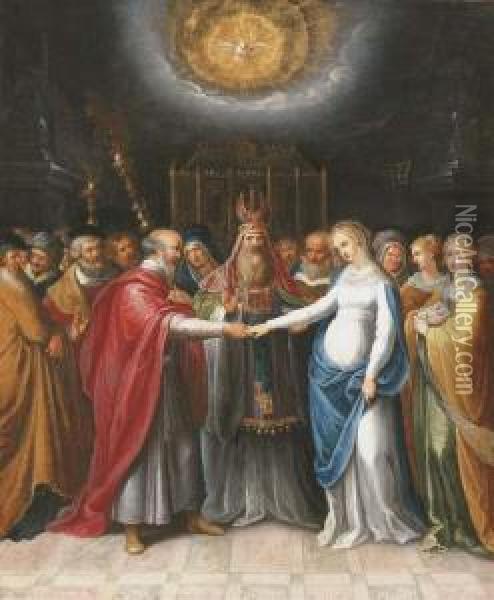 The Betrothal Of The Virgin Oil Painting - Ambrosius Francken II