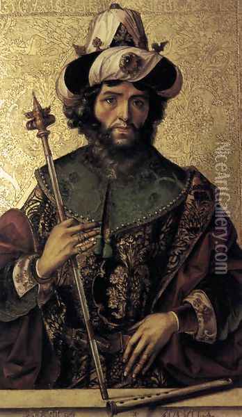 David c. 1500 Oil Painting - Pedro Berruguette