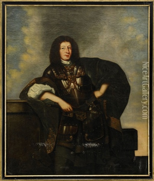 Portratt Av Kung Karl Xi (1655-97) Oil Painting - David Klocker Von Ehrenstrahl