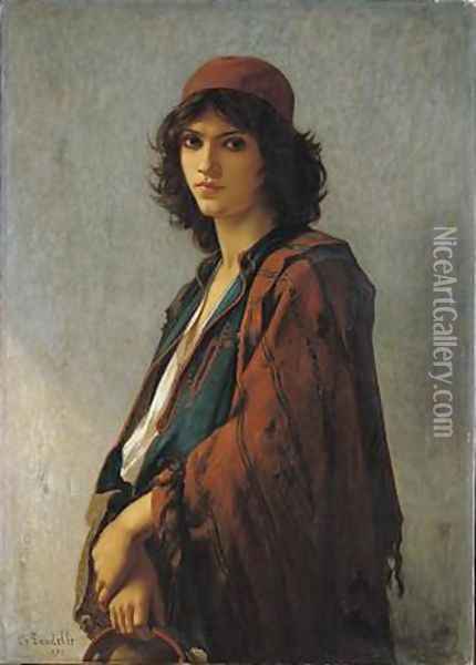 Young Bohemian Serb Oil Painting - Charles Landelle