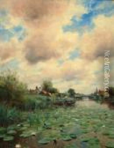Olivier - Mare Aux Nenuphars - De Waterlelies Oil Painting - Victor Gilsoul
