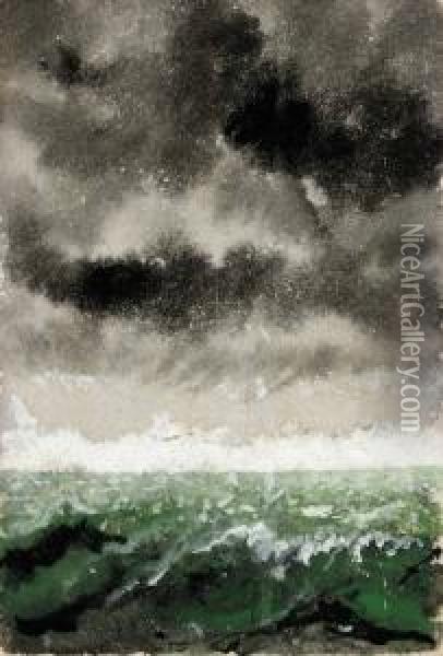 Upprort Hav Och Himmel Oil Painting - August Strindberg