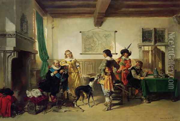 Cavaliers Oil Painting - Herman Frederick Carel Ten Kate