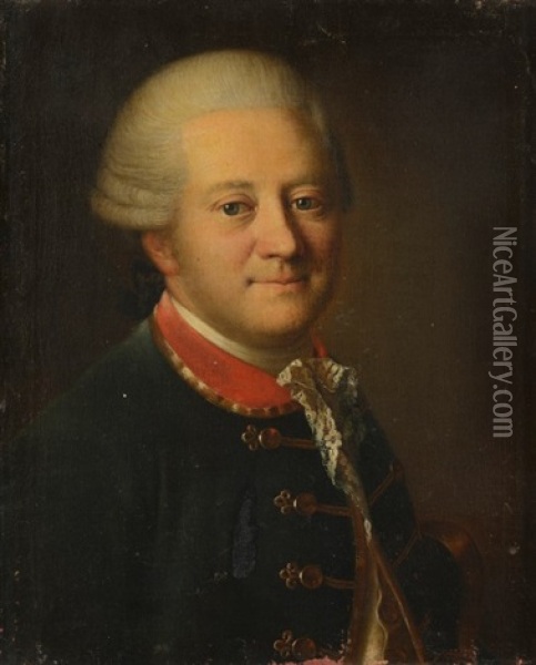 Portrait De Christian Frederic, Baron De Freund-sternfeld Oil Painting - Friedrich Georg Weitsch