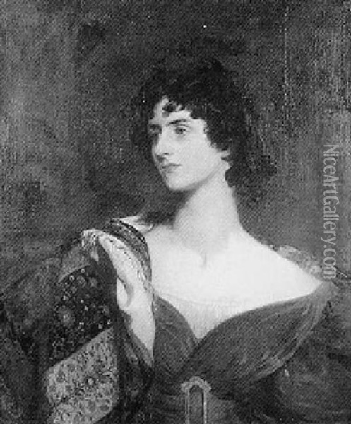 Portrait De La Comtesse D'aberdeen En Buste Presque De Face, Le Visage De Trois Quarts Vers La Droite Oil Painting - Thomas Lawrence