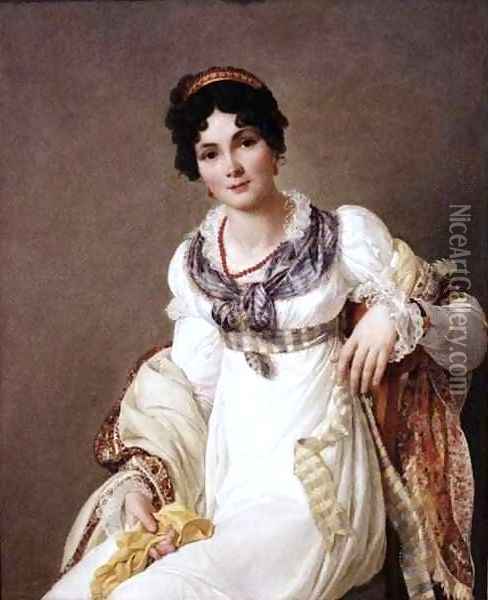 Portrait of a Lady Oil Painting - Francois Henri Mulard