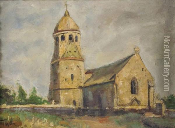Breton Church Oil Painting - Samuel Connolly Taylor